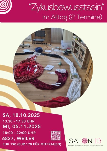 Workshop 2tlg. – Zyklusbewusstsein im Alltag